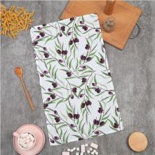 Полотенце Доляна Полотенце Olives 35х60, 100% хл, рогожка 164 г/м2