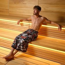 Полотенце Этель Полотенце для бани Похвала мужской килт 80х145 см, 100 % хл, вафельное полотно 6963269