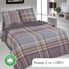 Постельная принадлежность АртПостель Комплект постельного белья из поплина Джентльмен арт. 909 2-сп. с европростынью