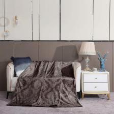 Постельная принадлежность Cleo Плед Parma велсофт коричневый двуспальный 180x220