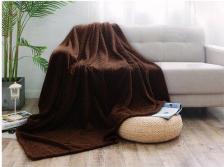 Постельная принадлежность Cleo Плед Royal Plush велсофт 200x220 см коричневый