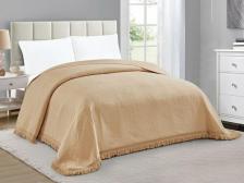 Постельная принадлежность Cleo Покрывало Bosqua 240х260 евро-макси однотонное с бахромой 4670107781476