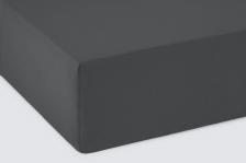 Постельная принадлежность EcoTex Простыня натяжная на резинке 200x200x20 100% хлопок, антрацит