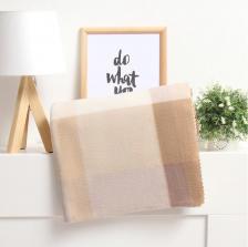 Постельная принадлежность Экономь и Я Плед "Клетка" цв. беж, 150х200 см, пл.160 г/м2, 100% п/э, флис 9849862