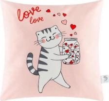 Постельная принадлежность Этель Чехол для подушки Cats love (5113010), 40x40 см, розовый