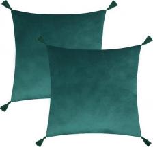 Постельная принадлежность Этель Чехол на подушку 2шт. с кисточками цвет зеленый, 45х45 см, 100% п/э, велюр