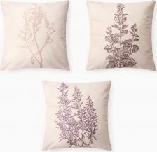 Постельная принадлежность Этель Чехол на подушку Botanic 3 шт, 40*40 см, велюр 100% п/э 10702832