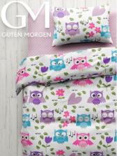 Постельная принадлежность Guten Morgen Комплект постельного белья для детей Funny owls бязь, 1,5-спальный