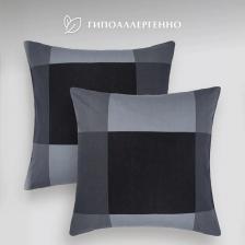 Постельная принадлежность Guten Morgen Набор наволочек Бязь, рис. 1171 А, Gray cage 70x70 см ННБн-1171А-70-70-2