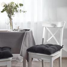 Постельная принадлежность Guten Morgen Набор подушек на стул высокие, рогожка, Черный 40x40 см 2 шт НабП-Чер-40-40-2 станет незаменимым элементом уютного декора. Цвет изделий подчеркивает