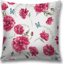 Постельная принадлежность JoyArty Наволочка декоративная "Цветочная феерия с бабочками" на молнии, 45x45 см