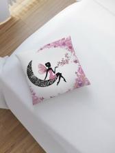 Постельная принадлежность JoyArty Наволочка декоративная "Фея на месяце" на молнии, 45x45 см