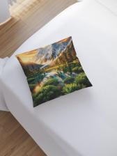 Постельная принадлежность JoyArty Наволочка декоративная на молнии, чехол на подушку Восход в горах 45x45 см sl_sd1044 станет стильным дополнением интерьера.Изготовлена