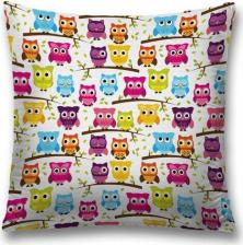 Постельная принадлежность JoyArty Наволочка декоративная "Совиное представление" на молнии, 45x45 см