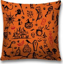 Постельная принадлежность JoyArty Наволочка декоративная "Ужасы Хэллоуина" на молнии, 45x45 см