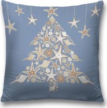 Постельная принадлежность JoyArty Наволочка декоративная "Звездная елка" на молнии, 45x45 см