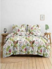 Постельная принадлежность Ночь Нежна Постельное белье Евро комплект, наволочки 70х70 Гарден бердс, 100% хлопок, ткань поплин