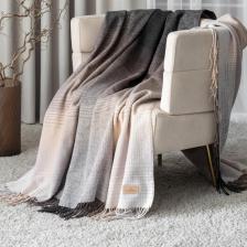 Постельная принадлежность Prime Prive Плед Андерс бежевый/коричневый 150х200+10х2 см