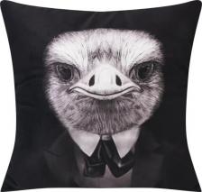 Постельная принадлежность Seasons Подушка Страус 40x40 см цвет черно-белый