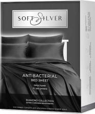 Постельная принадлежность Soft Silver Антибактериальная простыня Antibacterial Bedsheet, 236х270 см. Цвет: "Серый космос", коллекция Diamond, евро