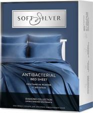 Постельная принадлежность Soft Silver Антибактериальная простыня на резинке Antibacterial Bedsheet, 160х200х30 см. Цвет: "Круиз", коллекция Diamond