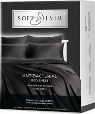 Постельная принадлежность Soft Silver Антибактериальная простыня на резинке Antibacterial Bedsheet, 180х200х30 см. Цвет: "Икра", коллекция Diamond