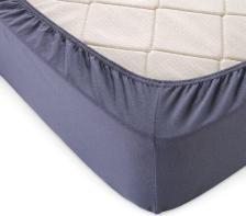 Постельная принадлежность Текс-Дизайн Простыня на резинке Графит, 120х200х20, трикотаж, 100% хлопок