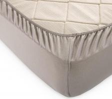 Постельная принадлежность Текс-Дизайн Простыня трикотажная на резинке 200х200х20, цвет какао