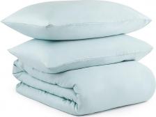 Постельная принадлежность Tkano Комплект постельного белья полутораспальный голубого цвета essential, голубой