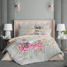 Постельная принадлежность Togas Постельное белье Габриэль 1,5 сп сатин 50x70 серо-розовый с золотисто-оранжевым 4680415074696