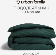 Постельная принадлежность Urban Family Пододеяльник на молнии 200х215 см, Шторм, Евро, перкаль, 100% хлопок