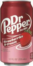 Прохладительный напиток Dr.Pepper Газированный напиток Strawberries and Cream - США - 12 шт *355 мл