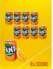 Прохладительный напиток Fanta 0,3 л 24 банки - газированный напиток в металлической банке