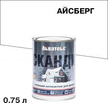 Пропитка Акватекс Антисептик Сканди кроющий декоративный для дерева айсберг база А 0,75 л
