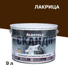 Пропитка Акватекс Антисептик Сканди кроющий декоративный для дерева лакрица 9 л