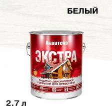 Пропитка Акватекс Защитно-декоративное покрытие для дерева, полуглянцевое, 2,7 л, белое