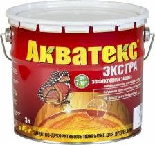 Пропитка Акватекс Защитно-декоративное покрытие для дерева, полуглянцевое, 2,7 л, калужница