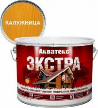 Пропитка Акватекс Защитно-декоративное покрытие для дерева, полуглянцевое, 9 л, калужница