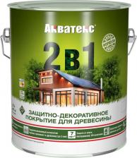 Пропитка Акватекс Защитно-декоративное покрытие для древесины 2 в 1 (2,7л) бесцветный