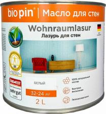 Пропитка Bio-pin Лазурь для стен 2151 Wohnraumlasur weis