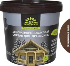 Пропитка Forwood Декоративно-защитный состав для древесины ВДПФ-1601 миланский орех, 3 л 4630058024411