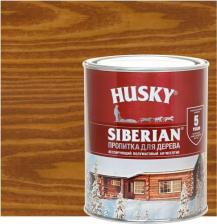 Пропитка Husky Siberian декоративная пропитка-антисептик для дерева полуматовая тиковое дерево 0,9л 28837