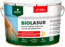 Пропитка Prosept Антисептик для древесины лессирующий защитно-декоративный Bio Lasur (9л) бесцветный и под колеровку