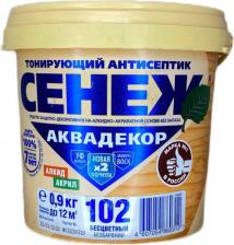 Пропитка Сенеж Антисептик аквадекор 102 бесцветный 0,9кг