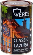 Пропитка Veres Декоративная пропитка для дерева Classic Lazura №3, матовая, 0,9 л, тик