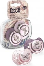 Пустышка Lovi Набор пустышек динамических Botanic силикон 6-18 мес. 2 шт. для девочки