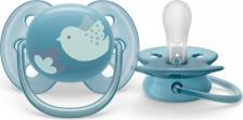 Пустышка Philips Avent Соска-пустышка силиконовая ultra soft SCF091/07 с футляром для хранения и стерилизации, 0-6 мес, 2 шт