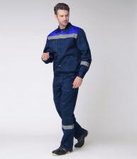 Рабочая одежда, обувь Факел Костюм с полукомбинезоном Лигор-2 СОП т.синий/васильковый 44-46; 182-188 87467853.003