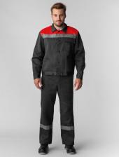 Рабочая одежда, обувь Факел КУРТКА - короткая с притачным поясом - центральная застежка на пять петель и пуговиц - с верхним накладным карманом с клапаном - с нижними накладными