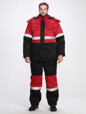 Рабочая одежда, обувь Факел Зимний костюм Профи-Норд черный/красный, р. 52-54; 170-176 87480132.005